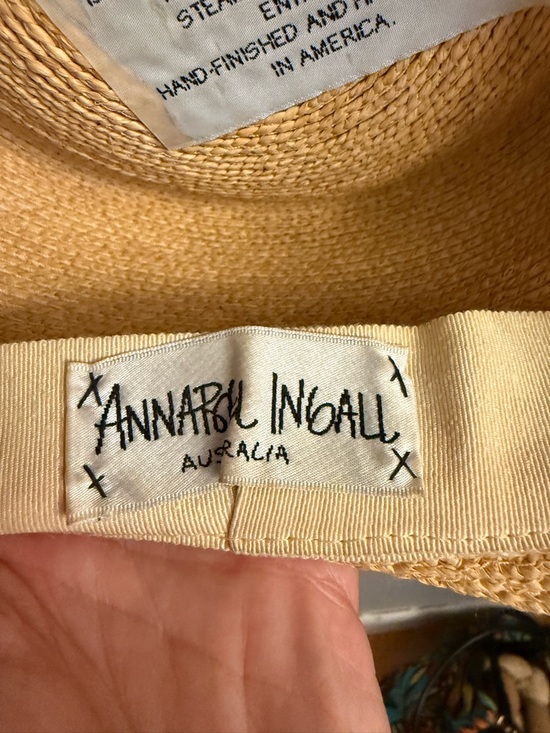 Annabel Ingall Handcrafted Straw Sun Hat Wide Brim Packable Made In USA main image 5
